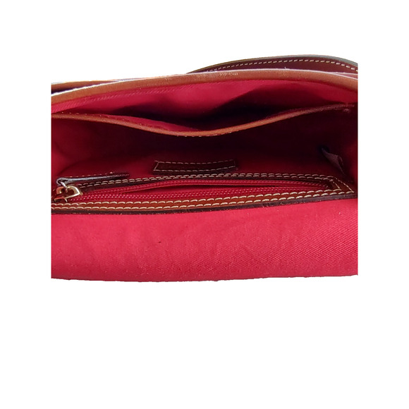 Dooney & Bourke Blue Pebble Grain Hallie Bag Crossbody Flap Close Adjust Strap - Picture 11 of 16
